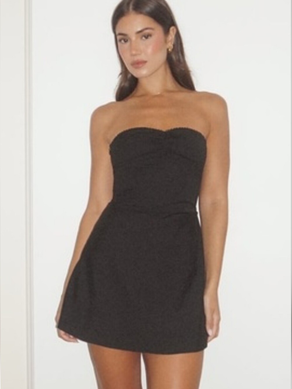 AMELIE TEJE BELLE MINI DRESS STRAPLESS NOIR COLOR NWT WOMEMES SIZE MEDIUM